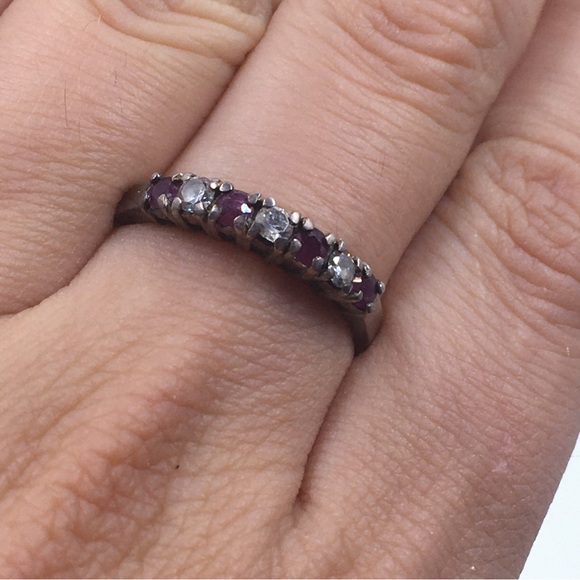 SOLD Sterling Ring with stones - Picture 3 of 8